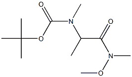 (1-(Methoxy(methyl)amino)-1-oxopropan-2-yl)(methyl)carbamic Acid tert-Butyl Ester Struktur