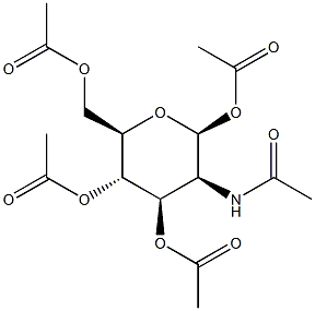 Tetra-O-acetyl-2-acetamido-2-deoxy-b-D-mannose Struktur