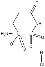 (R)-3-Amino(piperidinedione-3-d1)-2,6-dione Hydrochloride Struktur