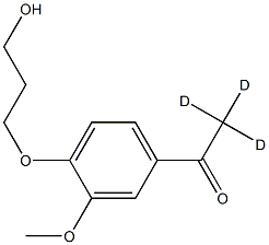 1-[4-(3-Hydroxypropoxy)-3-methoxyphenyl]-ethanone-d3 Struktur