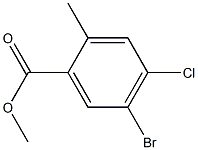 5-Bromo-4-chloro-2-methyl-benzoic acid methyl ester Struktur