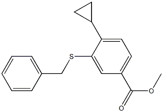 methyl 3-(benzylthio)-4-cyclopropylbenzoate Struktur