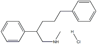 N-methyl-2,5-diphenyl-1-pentanamine hydrochloride Struktur