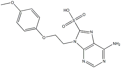 6-AMINO-9-[2-(4-METHOXYPHENOXY)ETHYL]-9H-PURINE-8-SULFONIC ACID Struktur