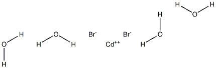 Cadmium bromide tetrahydrate Struktur