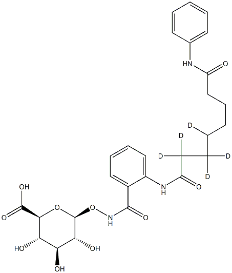 Suberoylanilide-D5 Hydroxamic Acid b-D-Glucuronide Struktur