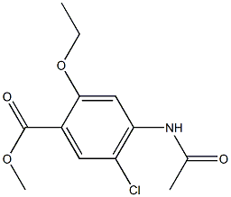 Methyl 4-acetamino-5-chloro-2-ethoxybenzoate Struktur