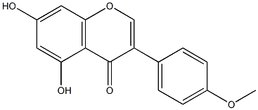 4'-Methoxy-5,7-dihydroxy isoflavone Struktur