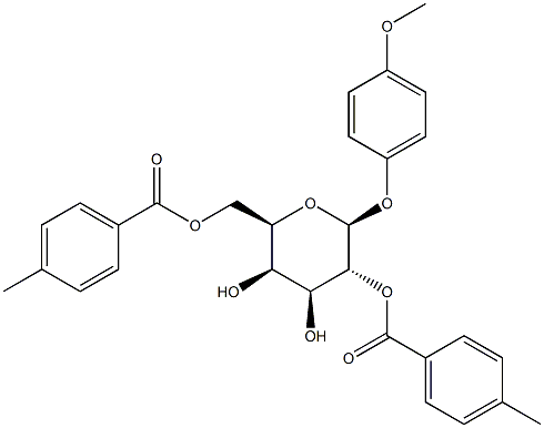 4-Methoxyphenyl2,6-di-O-toluoyl-b-D-galactopyranoside Struktur