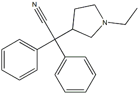 (1-ethylpyrrolidin-3-yl)(diphenyl)acetonitrile Struktur