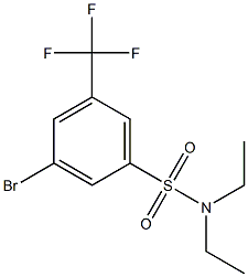 3-Bromo-N,N-diethyl-5-(trifluoromethyl)benzenesulphonamide Struktur