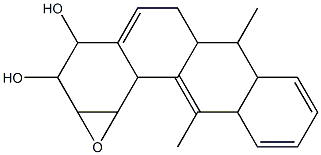 3,4-dihydro-3,4-dihydroxy-7,12-dimethylbenz(a)anthracene 1,2-oxide Struktur