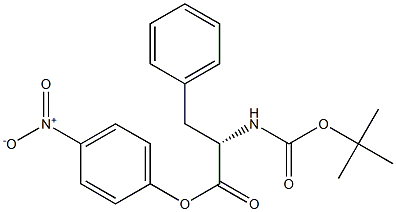 N-tert-butoxycarbonyl-phenylalanine 4-nitrophenyl ester Struktur