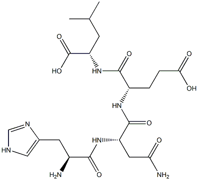 histidyl-asparaginyl-glutamyl-leucine Struktur