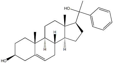 20-phenyl-5-pregnene-3 beta,20-diol Struktur