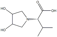 N,N-(2,3-dihydroxybuta-1,4-diyl)valine Struktur