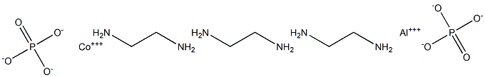 tris(ethylenediamine)cobalt(III) aluminum phosphate Struktur