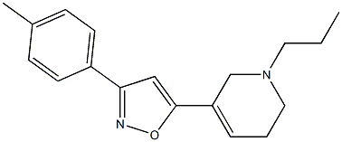 1-propyl-5-(3-p-tolylisoxazol-5-yl)-1,2,3,6-tetrahydropyridine Struktur