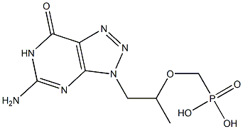 9-(2-(phosphonomethoxy)propyl)-8-azaguanine Struktur