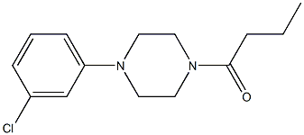 4-butanoyl-1-(3-chlorophenyl)piperazine Struktur