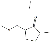 3-methyl-2-oxo-1-dimethylaminomethylcyclopentane methiodide Struktur