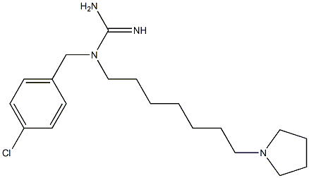 N-(4-chlorobenzyl)-N-(7-pyrrolidin-1-ylheptyl)guanidine Struktur