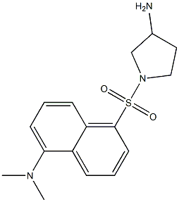 1-(5-dimethylamino-1-naphthalenesulfonyl)-3-aminopyrrolidine Struktur