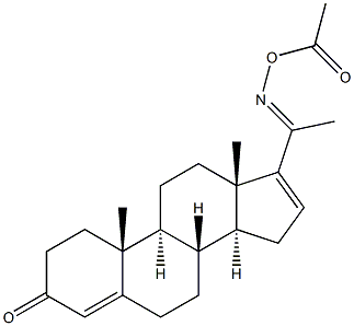 4,16-pregnadiene-3,20-dione-20-oxime acetate Struktur