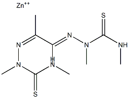 (2,3-butanedione bis(N(4)-dimethylthiosemicarbazone))zinc(II) Struktur