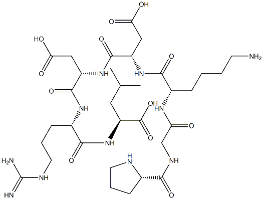 prolyl-glycyl-lysyl-aspartyl-aspartyl-arginyl-leucine Struktur