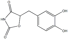 5-(3,4-dihydroxyphenylmethyl)oxazolidine-2,4-dione Struktur