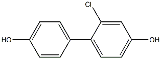 4,4'-DIHYDROXY-2'-CHLOROBIPHENYL Struktur