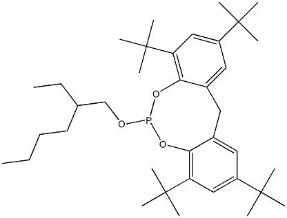 2,2'-METHYLENEBIS(4,6-DI-TERT-BUTYLPHENYL)2-ETHYLHEXYLPHOSPHITE Struktur