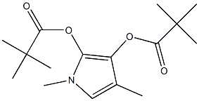 1-METHYL-2,3-BISTRIMETHYLACETOXYMETHYLPYRROLE Struktur