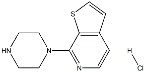 7-Piperazin-1-yl-thieno[2,3-c]pyridine HCl Struktur