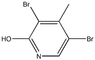 2-Hydroxy-3,5-dibromo-4-methylpyridine Struktur