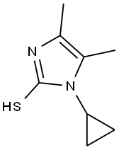 1-CYCLOPROPYL-4,5-DIMETHYL-1H-IMIDAZOLE-2-THIOL Struktur