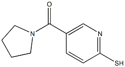 5-(PYRROLIDIN-1-YLCARBONYL)PYRIDINE-2-THIOL Struktur