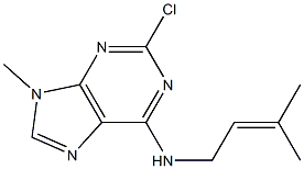 2-CHLORO-6-(ISOPENT-2-ENYLAMINO)-9-METHYLPURINE 98% (HPLC) Struktur