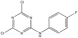 2-(4-FLUOROPHENYLAMINO)-4,6-DICHLORO-1,3,5-TRIAZINE Struktur