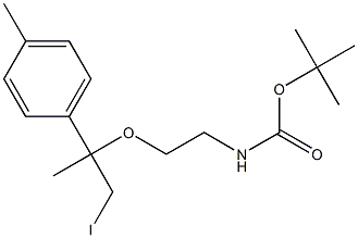 2-(2-BOC-AMINO)ETHOXY-1-IODO-2-(P-TOLYL)PROPANE Struktur