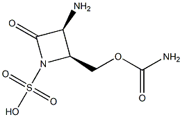 (3S,4S)-3 -AMINO-4-CARBAMOYLOXYMETHYL-2-AZETIDINONE-1-SULFONIC ACID Struktur