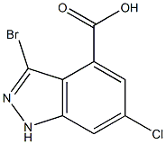 6-CHLORO-3-BROMOINDAZOLE-4-CARBOXYLIC ACID Struktur