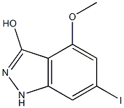 3-HYDROXY-6-IODO-4-METHOXYINDAZOLE Struktur