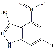 3-HYDROXY-6-IODO-4-NITROINDAZOLE Struktur