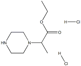 2-(PIPERAZIN-1-YL)PROPIONIC ACID ETHYL ESTER DIHYDROCHLORIDE Struktur