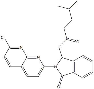 2-(7-CHLORO-[1,8]NAPHTHYRIDIN-2-YL)-3-(5-METHYL-2-OXO-HEXYL)-2,3-DIHYDRO-ISOINDOL-1-ONE Struktur