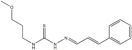 N1-(3-methoxypropyl)-2-(3-phenylprop-2-enylidene)hydrazine-1-carbothioamide Struktur