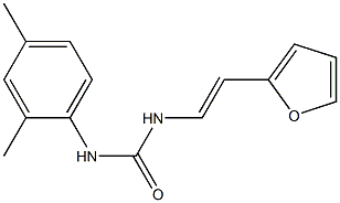 N-(2,4-dimethylphenyl)-N'-[2-(2-furyl)vinyl]urea Struktur