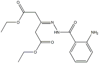 diethyl 3-[2-(2-aminobenzoyl)hydrazono]pentanedioate Struktur